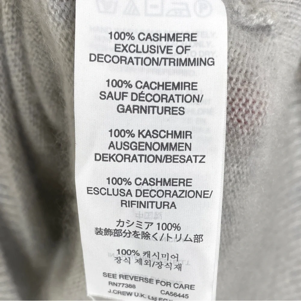 J. Crew Collection Italian Cashmere Sweater Grey